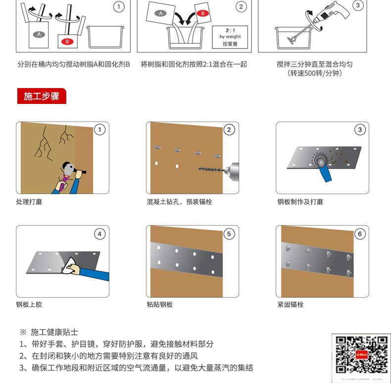 包钢涞水粘钢加固施工过程